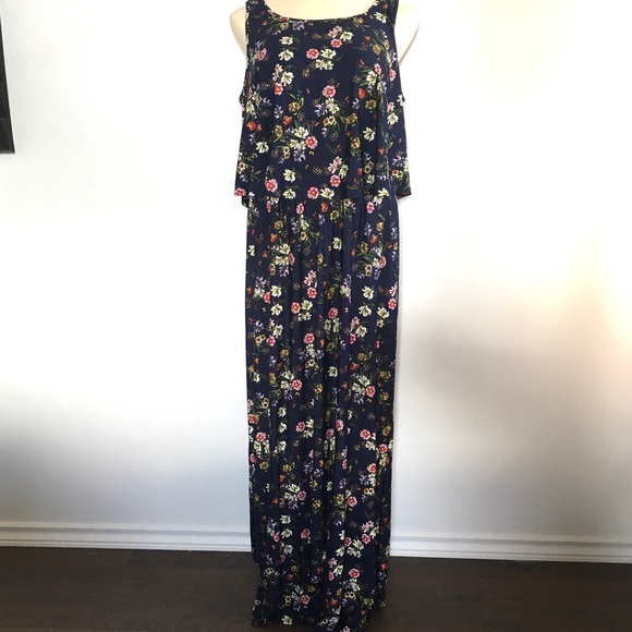 Robert Louis Navy Blue Floral Maxi Dress - Picture 2 of 10